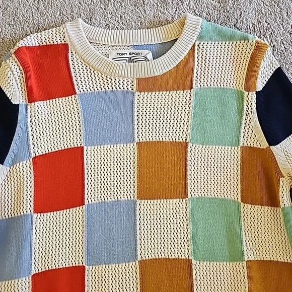 Tory Sport Checkered Pullover Sweater - Picture 7 of 11